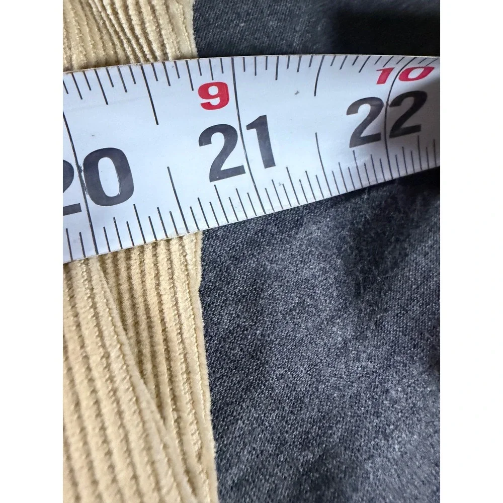 Vintage 70s Sears Jeans Joint Corduroy Shirt Tan Dagger Collar Mens Medium 961